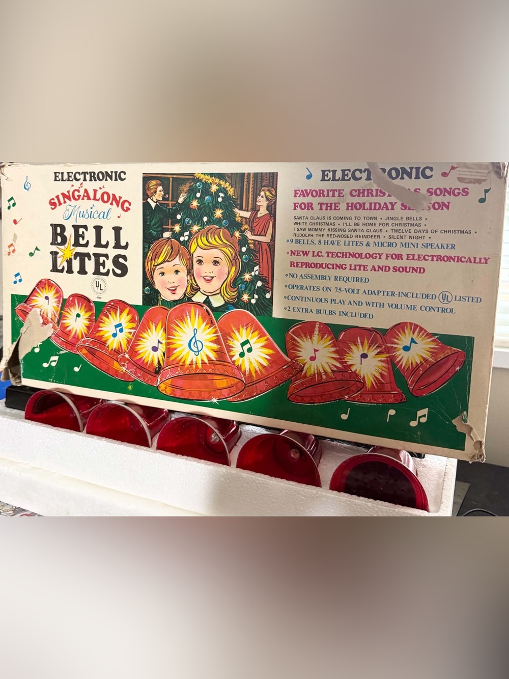 Electronic Singalong Musical Bell Lights - Vintage Yuletide Enterprises - Works! - Picture 5 of 6